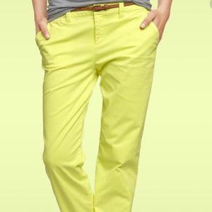 Broken in Khakis in bright yellow
